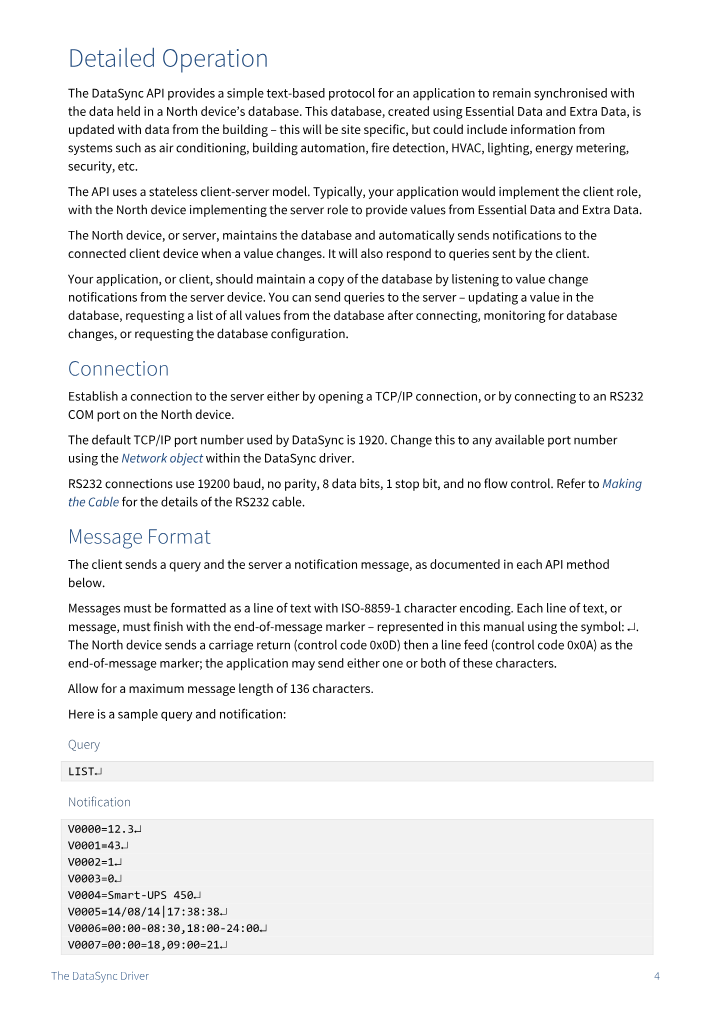 Preview thumbnail of page 4 of the DataSync Driver Manual PDF document.